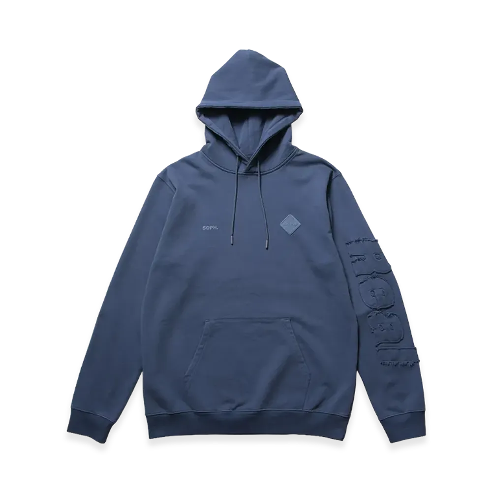 F.C.Real Bristol Cut-Off Logo Sweat Hoodie "Blue"