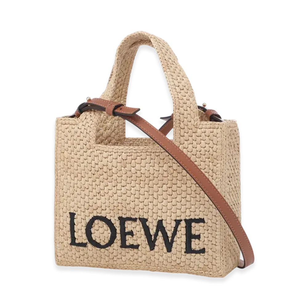LOEWE Font Tote Mini Bag "Natural"