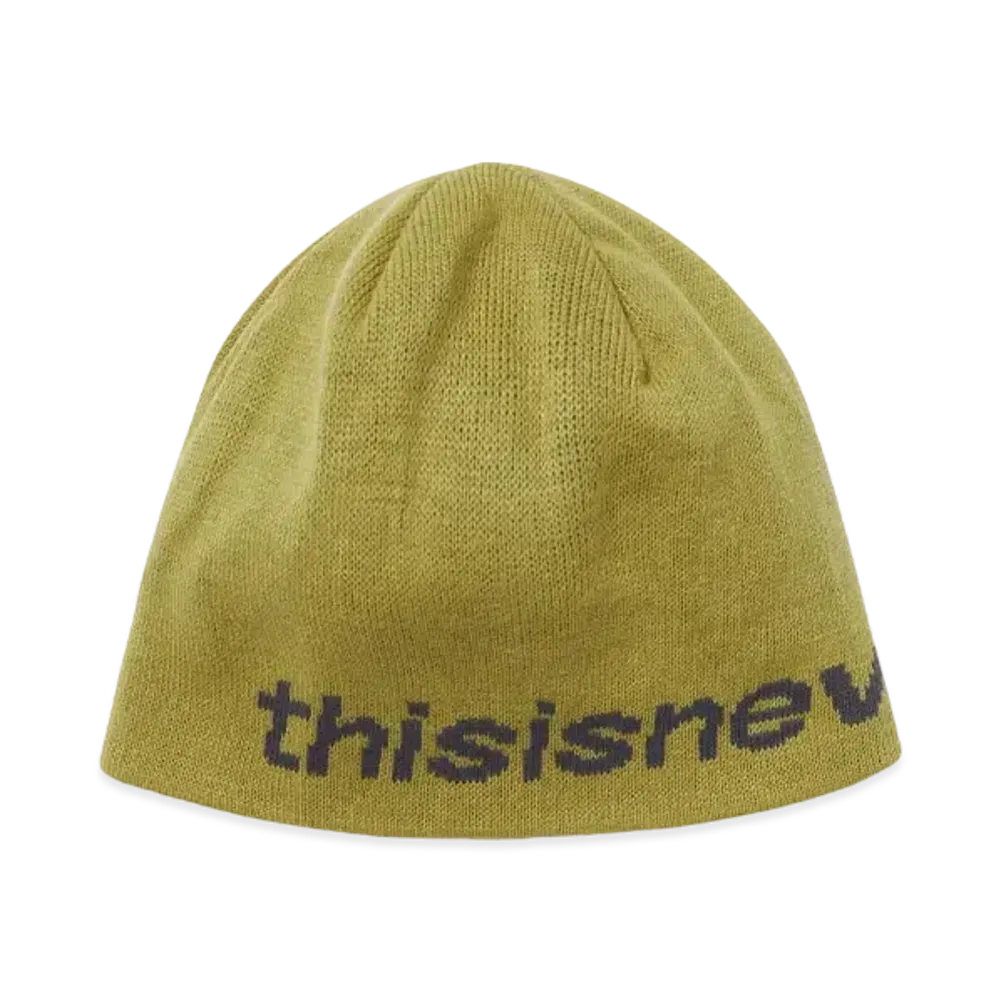 thisisneverthat SP-Logo No Cuff Beanie "Yellow Green"