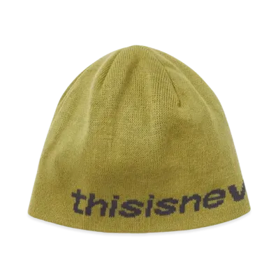 thisisneverthat SP-Logo No Cuff Beanie "Yellow Green"