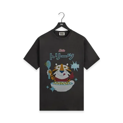 Kith Treats x Kellogg's Frosted Flakes Cereal & Tony the Tiger Japanese Vintage Tee "Black"