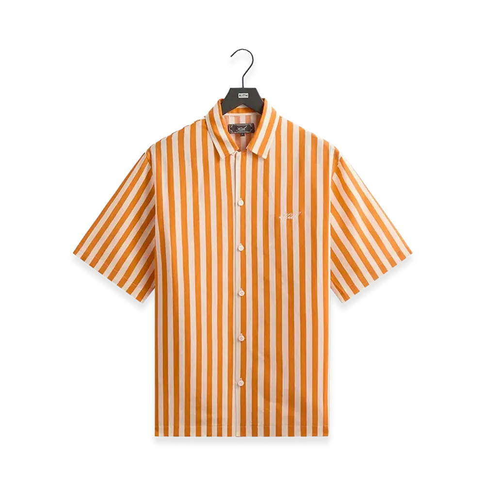 Kith Striped Thompson Camp Collar Shirt "Tiger"