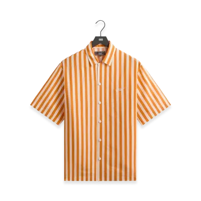 Kith Striped Thompson Camp Collar Shirt "Tiger"