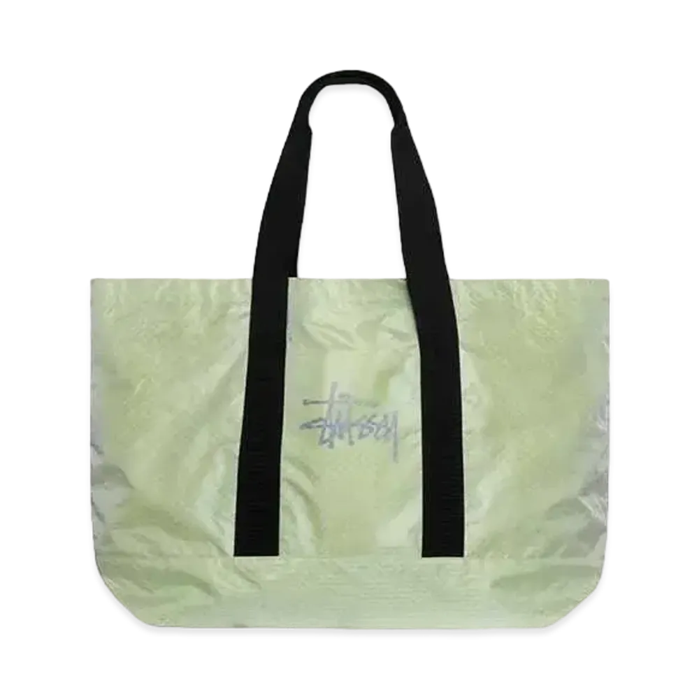 Stussy Ripstop Overlay Extra Large Tote Bag "Lime"