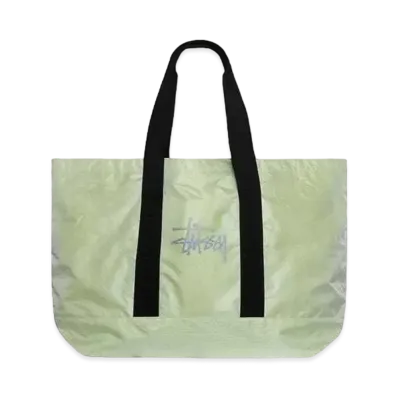Stussy Ripstop Overlay Extra Large Tote Bag "Lime"