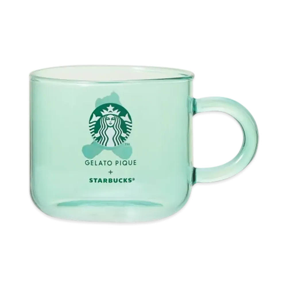 STARBUCKS x GELATO PIQUE Glass Mug 355ml "Mint Green"