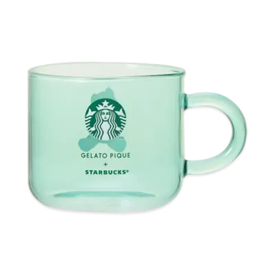 STARBUCKS x GELATO PIQUE Glass Mug 355ml "Mint Green"