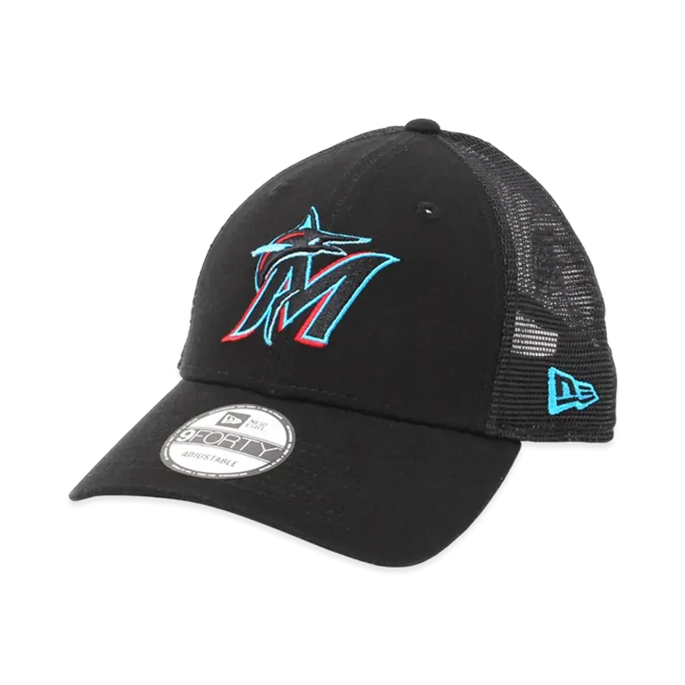 NEW ERA MLB Trucer 9Forty Cap Miami Marlins "Black"