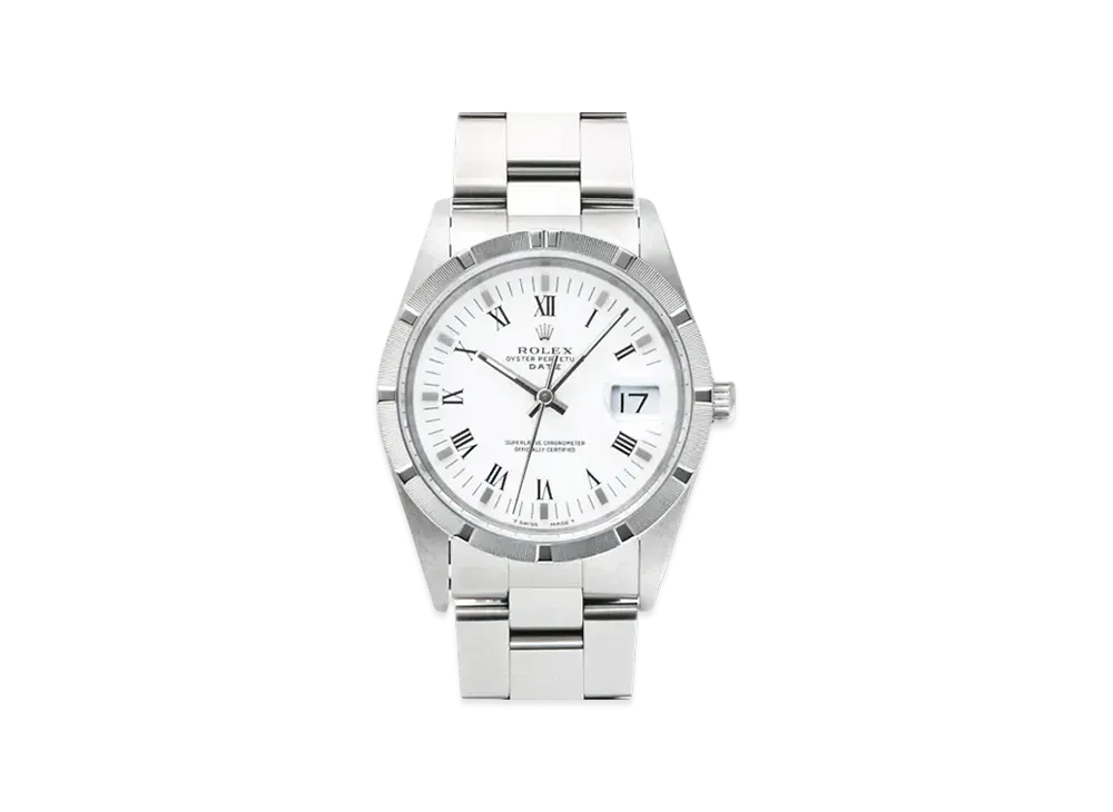 ROLEX Oyster Perpetual Date "White Roman/Stainless Steel"