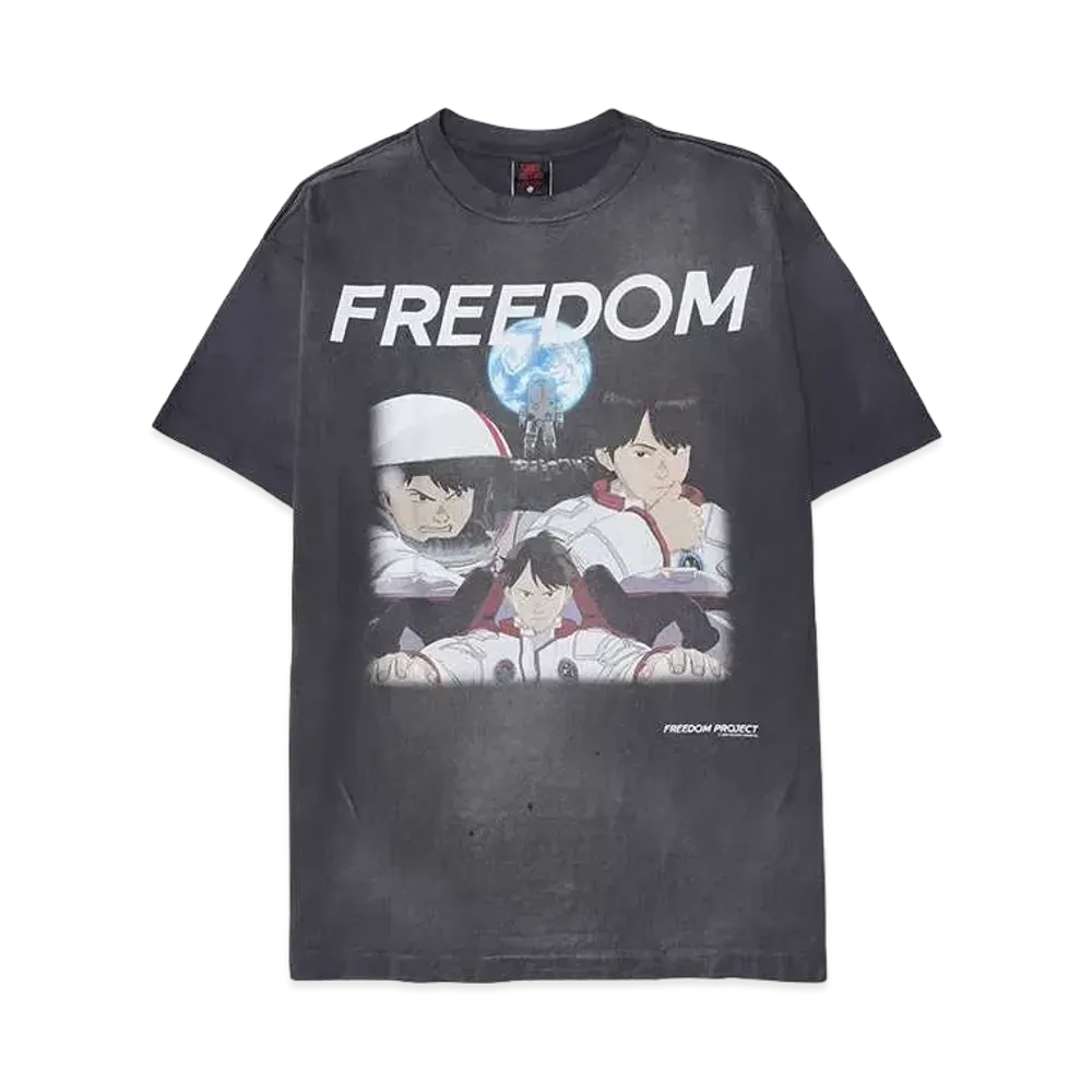 SAINT Mxxxxxx 24SS x FREEDOM Short Sleeve T-Shirt "Black"