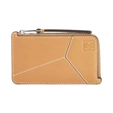 LOEWE Puzzle Coin Cardholder In Smooth Calfskin "Light Caramel"