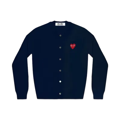 PLAY COMME des GARCONS Red Heart Ladie's Cardigan "Navy"