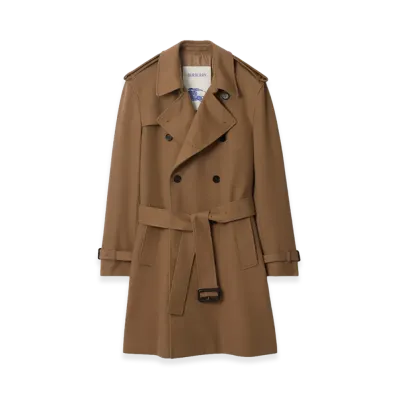 Burberry Mid-length Cashmere Trench Coat "Camel"