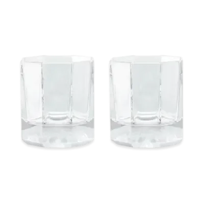 Versace Medusa Lumiere Set 2 Whiskey Glasses "Clear"