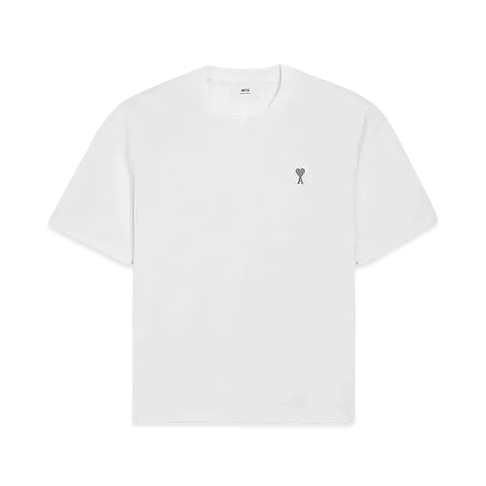 AMI PARIS Organic Cotton Heavy Jersey AMI DE COEUR T-shirt #3 "White & Sage"