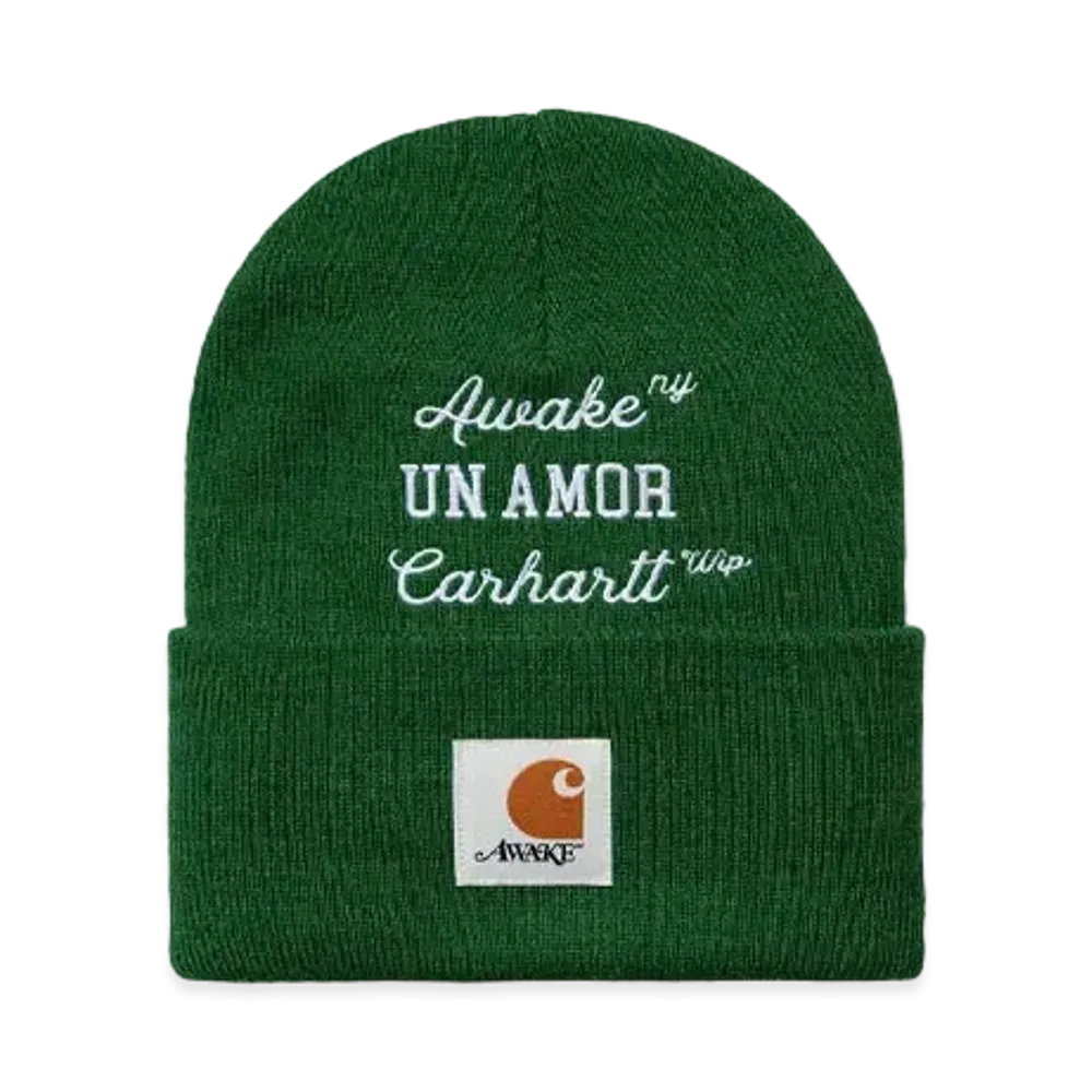 Carhartt WIP x AWAKE NY UN Amor Beanie "Green"