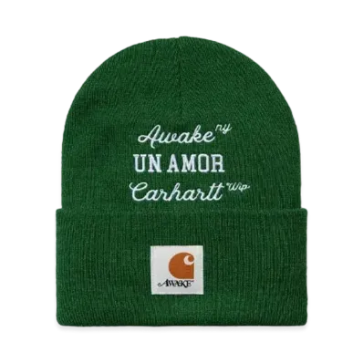 Carhartt WIP x AWAKE NY UN Amor Beanie "Green"