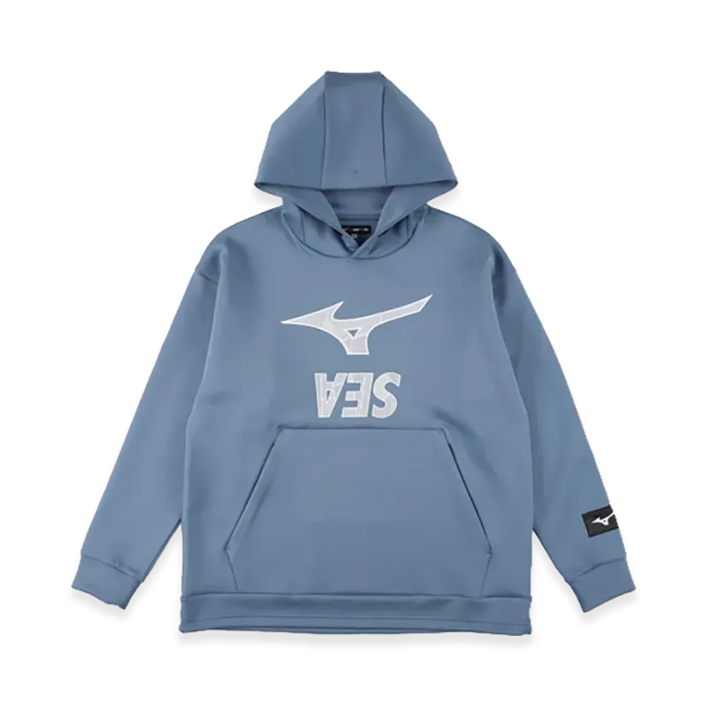 WIND AND SEA x MIZUNO Loose Fit Hooded Sweatshirt "Wind Blue"