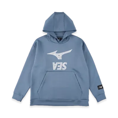 WIND AND SEA x MIZUNO Loose Fit Hooded Sweatshirt "Wind Blue"