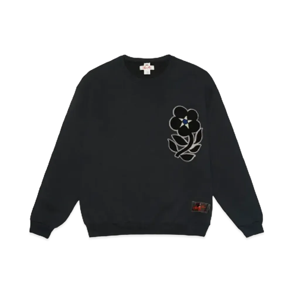SYUMAN. Flower motif Sweat-shirts "Blk"