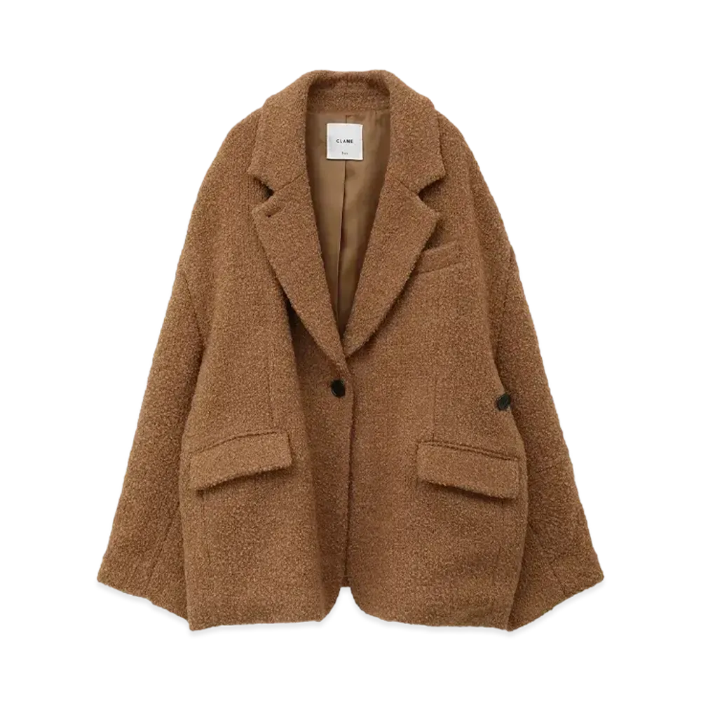 CLANE x Suzu Hirose Mix Color Over Coat "Beige"