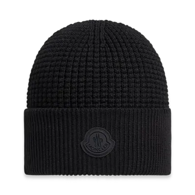 MONCLER Logo Cotton Beanie "Black"