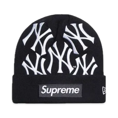 Supreme x New York Yankees x New Era Box Logo Beanie "Navy"