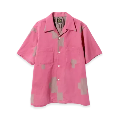 NEEDLES S/S One-Up Shirt "PinkCross"