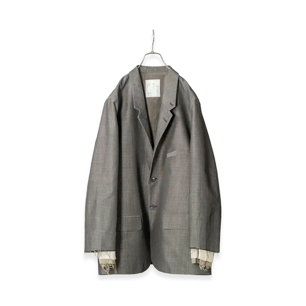 ANCELLM Layered Tailored Jacket "Black"