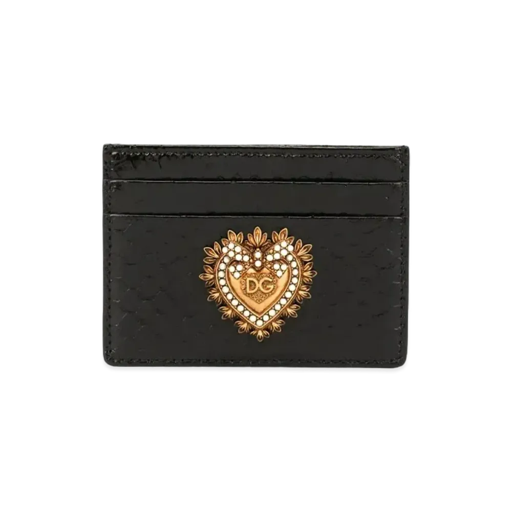 Dolce&Gabbana Devotion Credit Card Holder Python "Black"