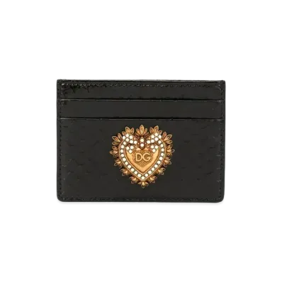 Dolce&Gabbana Devotion Credit Card Holder Python "Black"