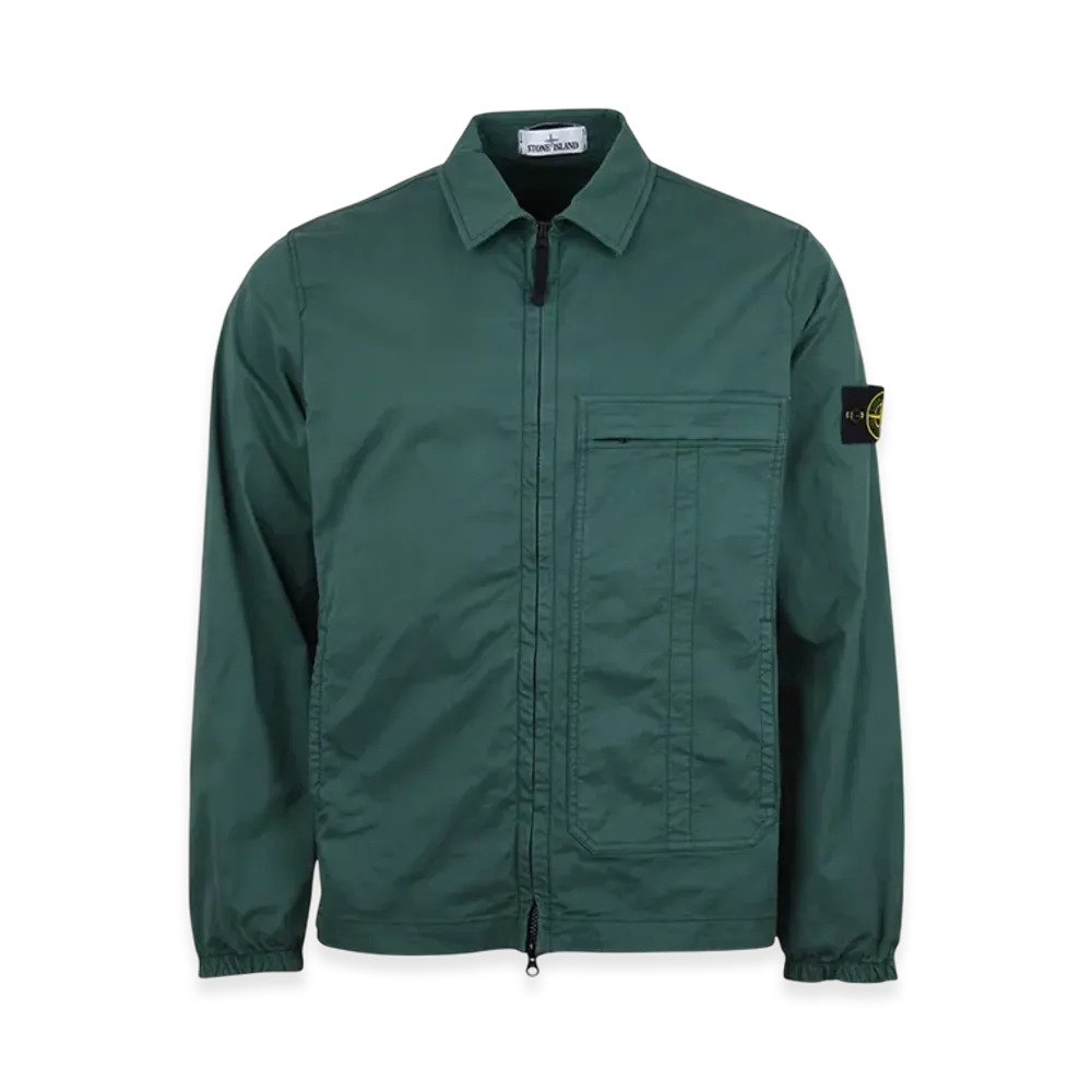 Stone Island 10319 Stretch Cotton Twill Overshirt - 21SS "Dark Green"