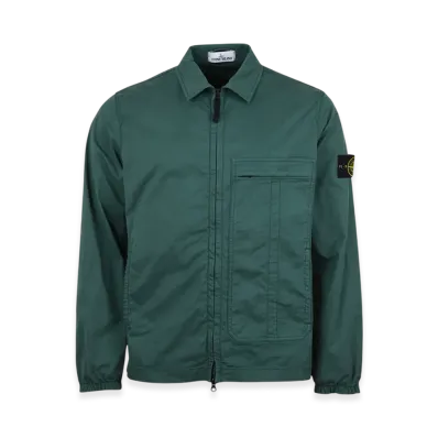 Stone Island 10319 Stretch Cotton Twill Overshirt - 21SS "Dark Green"