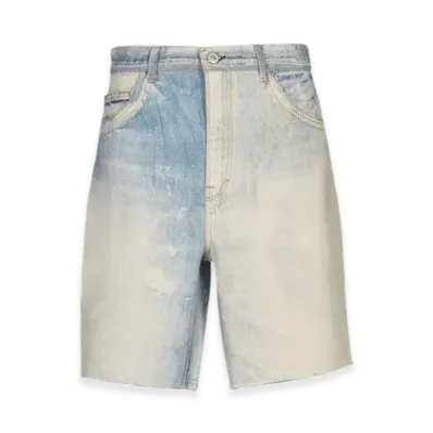 OUR LEGACY Short Cut Denim Shorts "Digital Print Light Blue"