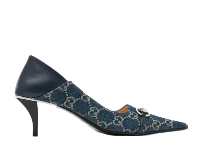 GUCCI Women's Vittoria Ballet Shoe "Dark Blue"
