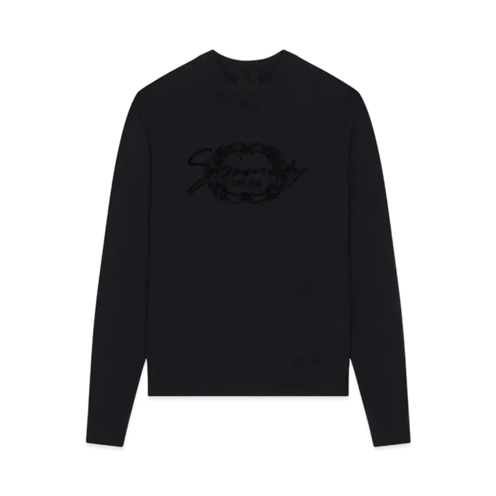 GIVENCHY Sweater In Wool With Givenchy Medallion "Black"