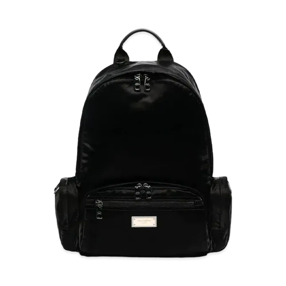 Dolce&Gabbana Sicily Dna Black Backpack Nylon Logo Plate "Black"