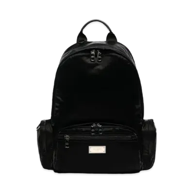 Dolce&Gabbana Sicily Dna Black Backpack Nylon Logo Plate "Black"