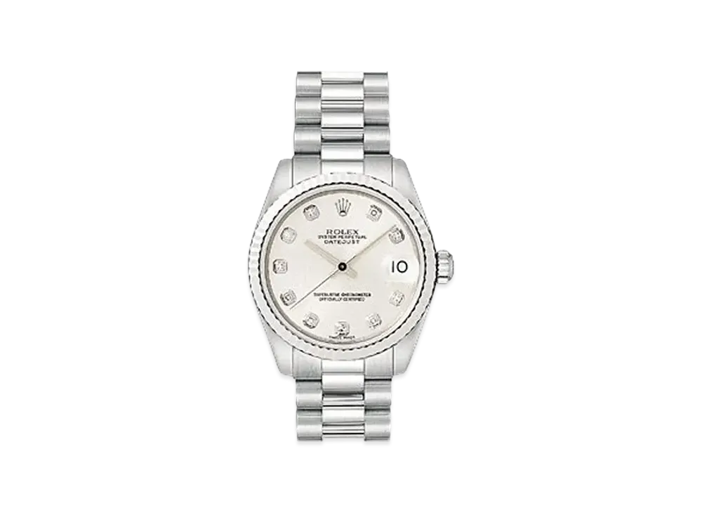 ROLEX Datejust 10P Diamonds "Silver/White Gold" 178279G