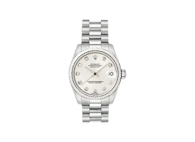 ROLEX Datejust 10P Diamonds "Silver/White Gold" 178279G