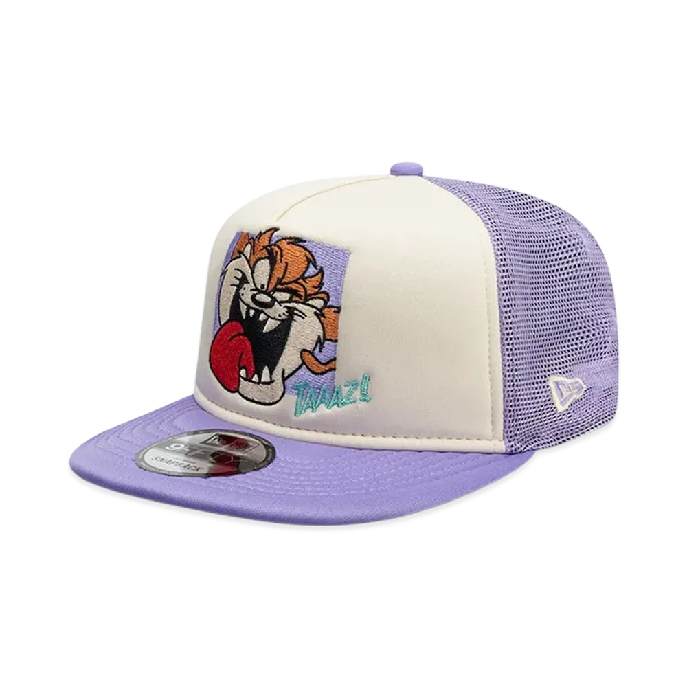 NEW ERA x Looney Tunes 9Fifty A-Frame Tracker Tasmanian Devil "White/Purple"