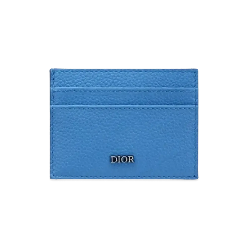 Dior Cow Leather Card Holder "Blue"