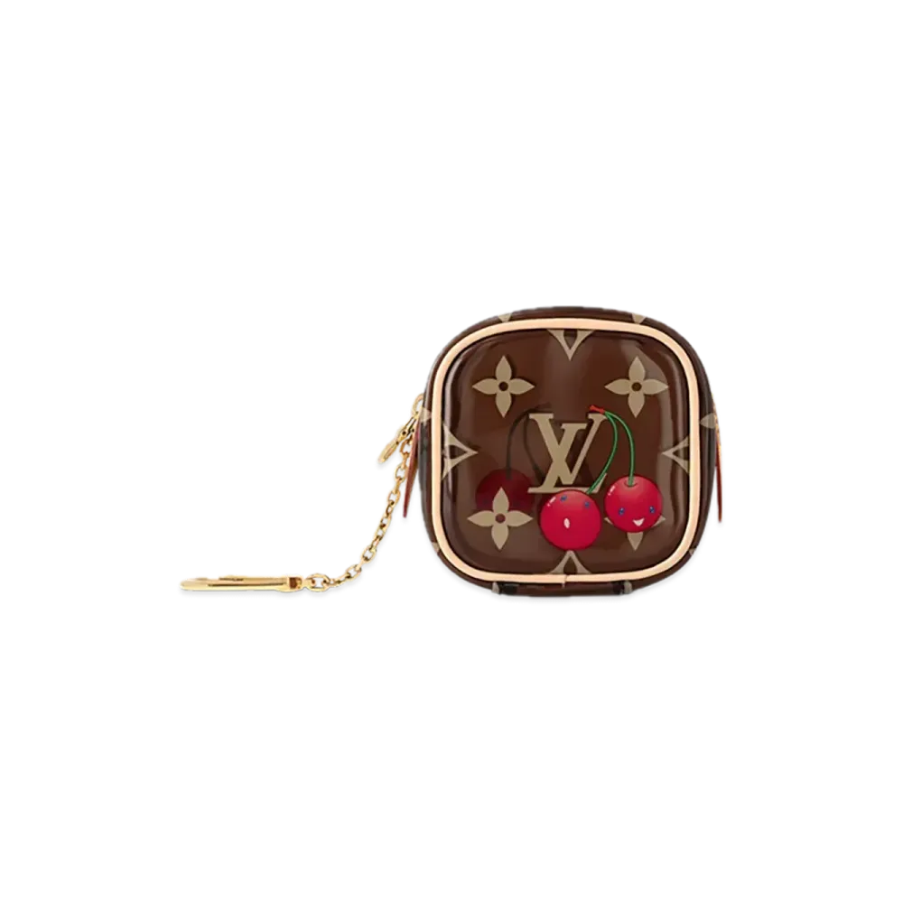 Louis Vuitton x Takashi Murakami Porto Monnaie Cube "Cherry Brown"