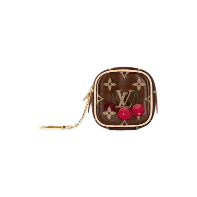 Louis Vuitton x Takashi Murakami Porto Monnaie Cube "Cherry Brown"