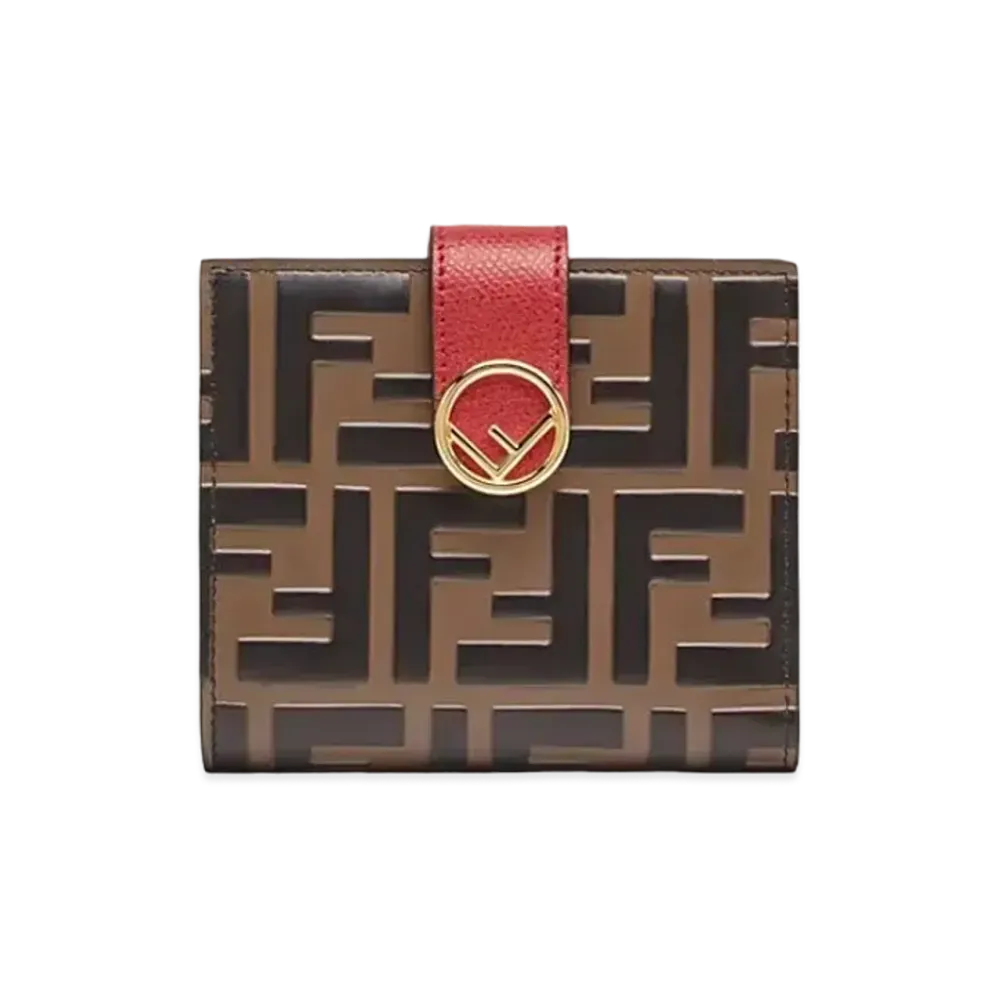 FENDI F is Fendi Bi-fold Wallet Leather "Red"