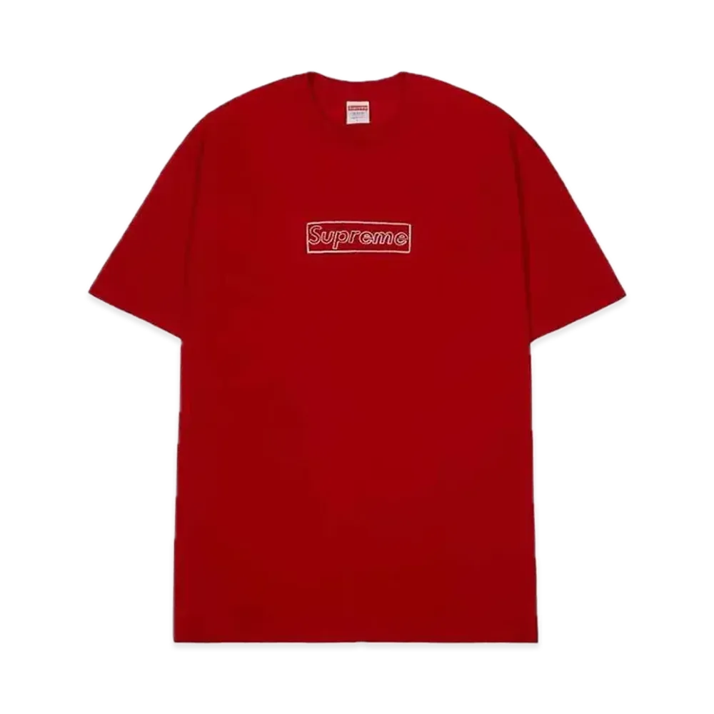Supreme x KAWS Chalk Logo Tee "Red"
