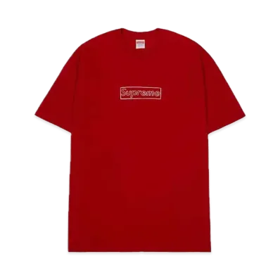 Supreme x KAWS Chalk Logo Tee "Red"