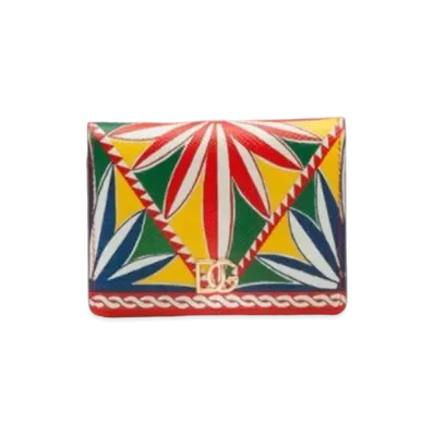 Dolce&Gabbana Continental Wallet Small Dauphine Calfskin Calette Print "Multicolor"