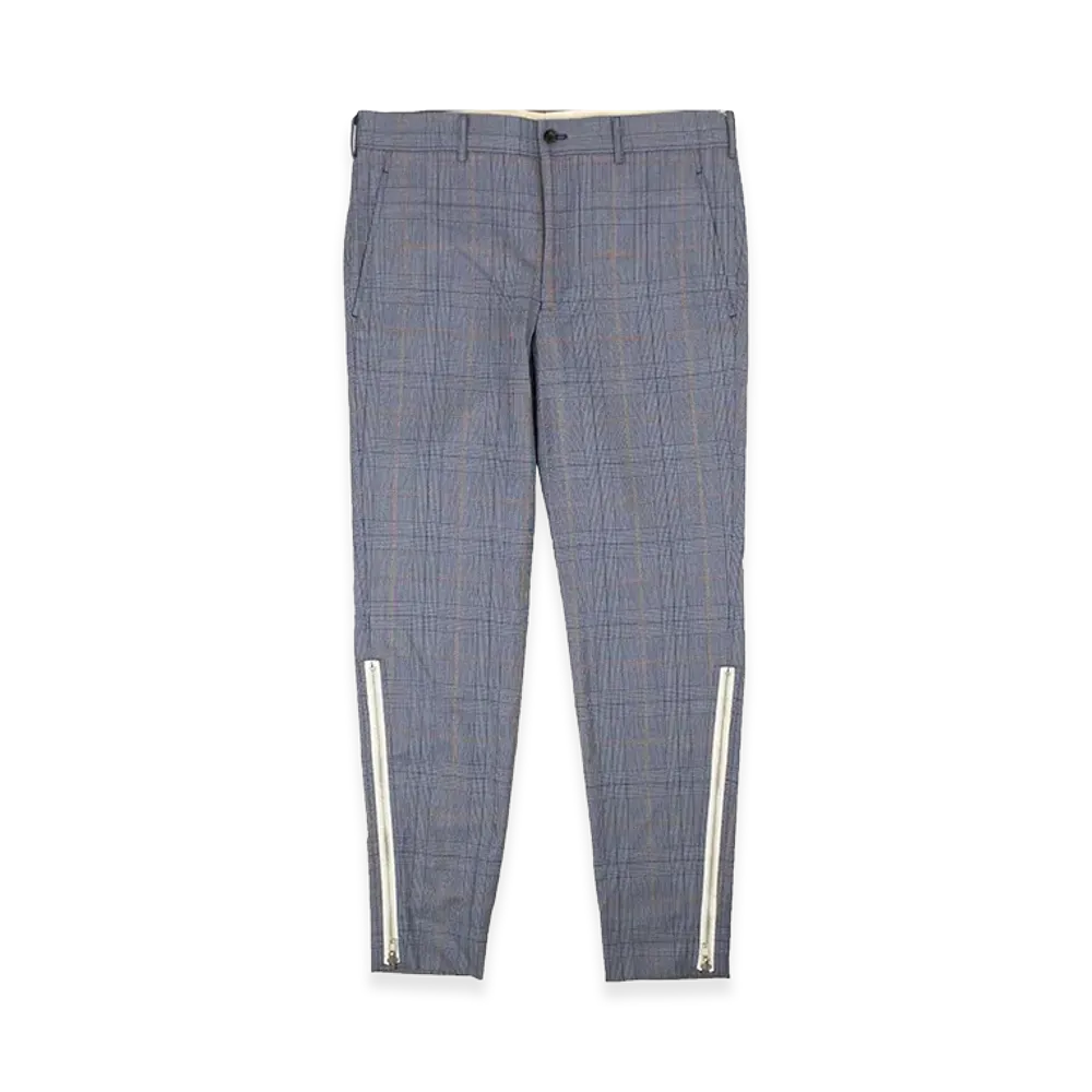 COMME des GARCONS HOMME PLUS Plaid Zipper Dress Pants "Blue"