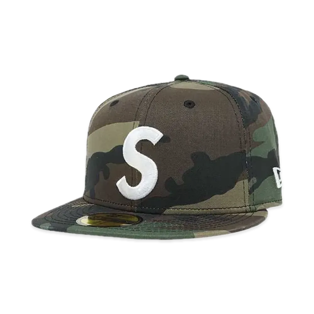 Supreme Screw Ball S Logo New Era "Woodland Camo"